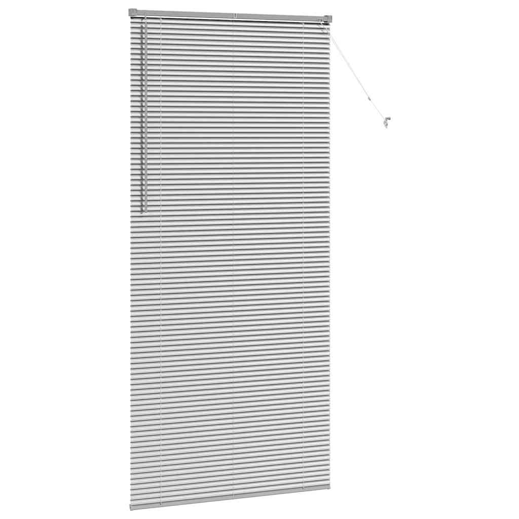 Fensterjalousie mit Vorhängen Manuell Silber Aluminium