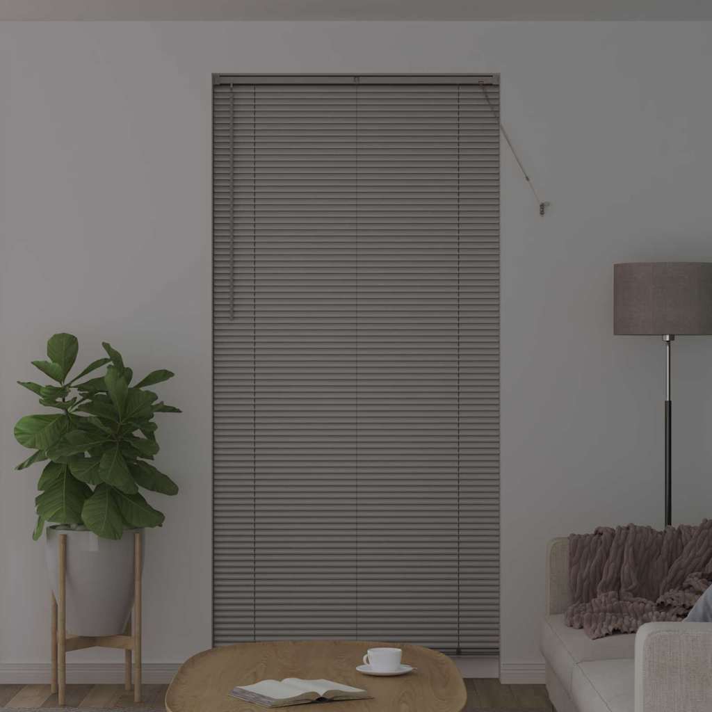Fensterjalousie mit Vorhängen Manuell Silber Aluminium