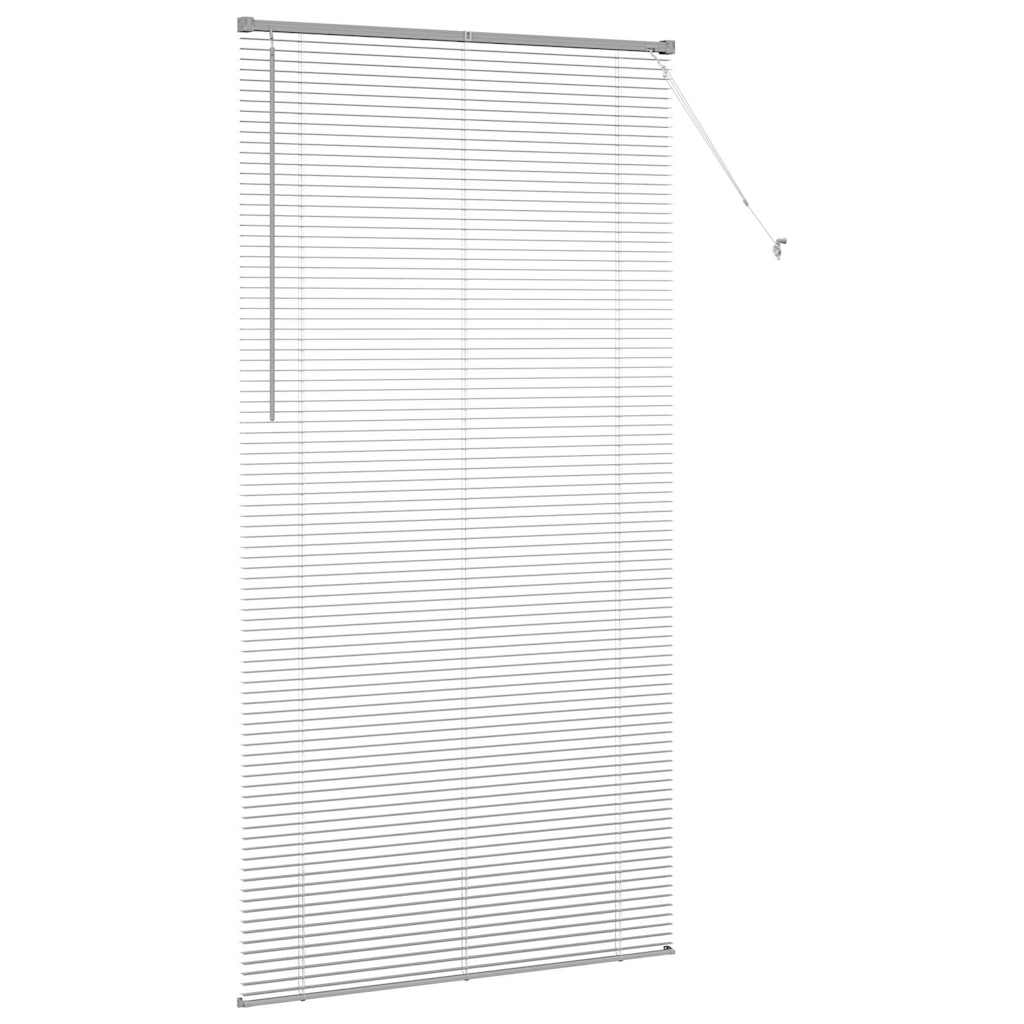Fensterjalousie mit Vorhängen Manuell Silber Aluminium