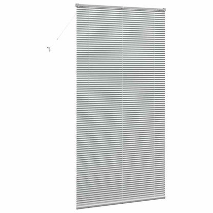 Fensterjalousie mit Vorhängen Manuell Silber Aluminium