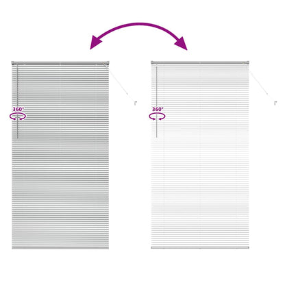 Fensterjalousie mit Vorhängen Manuell Silber Aluminium