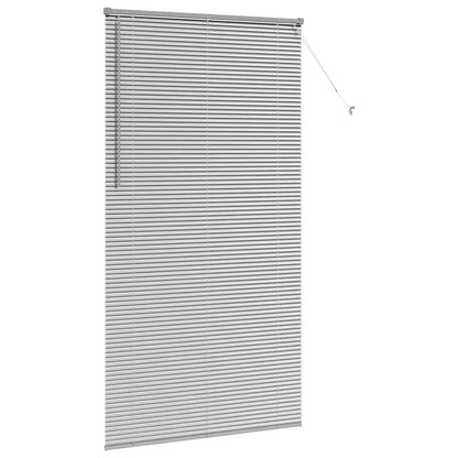 Fensterjalousie mit Vorhängen Manuell Silber Aluminium