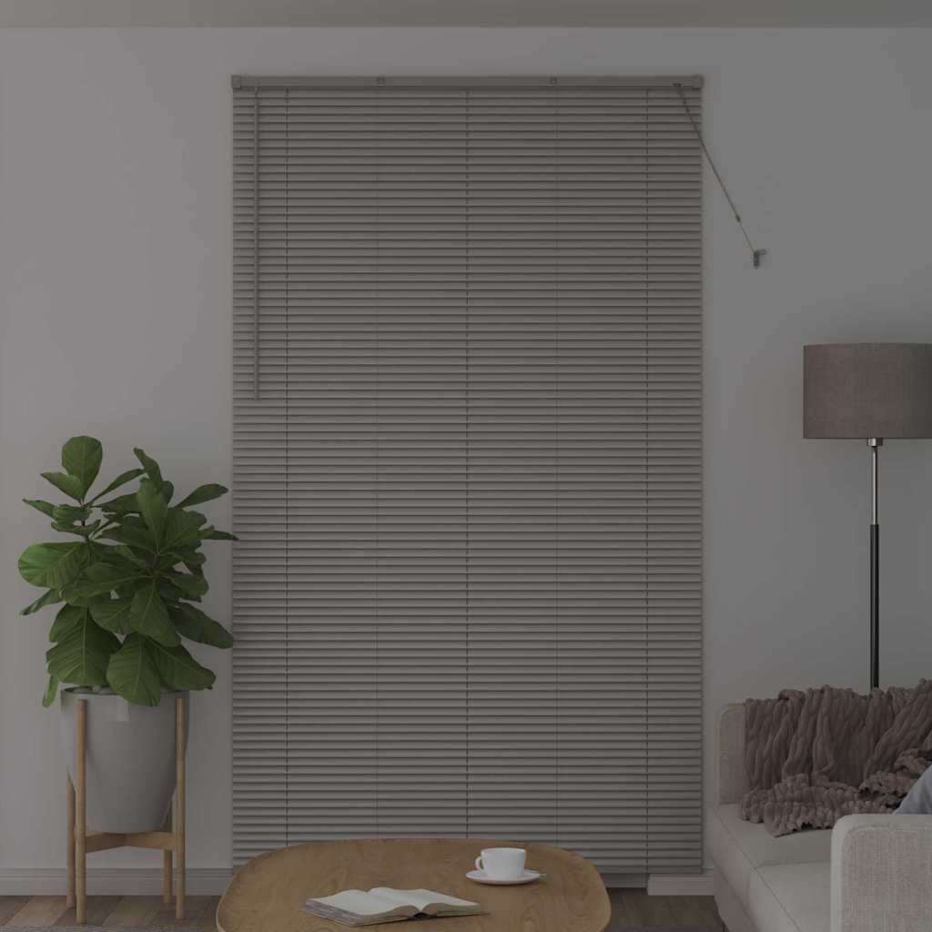 Fensterjalousie mit Vorhängen Manuell Silber Aluminium