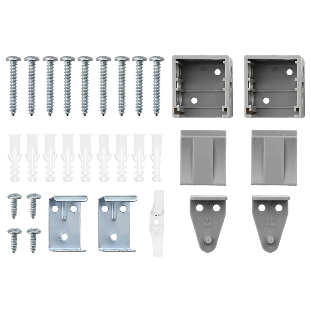 Fensterjalousie mit Vorhängen Manuell Silber Aluminium