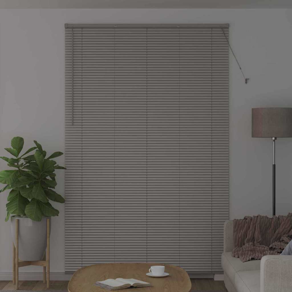 Fensterjalousie mit Vorhängen Manuell Silber Aluminium