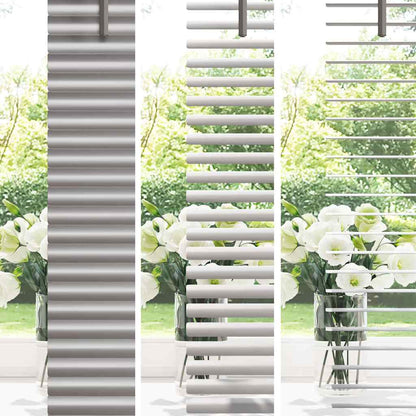 Fensterjalousie mit Vorhängen Manuell Silber Aluminium