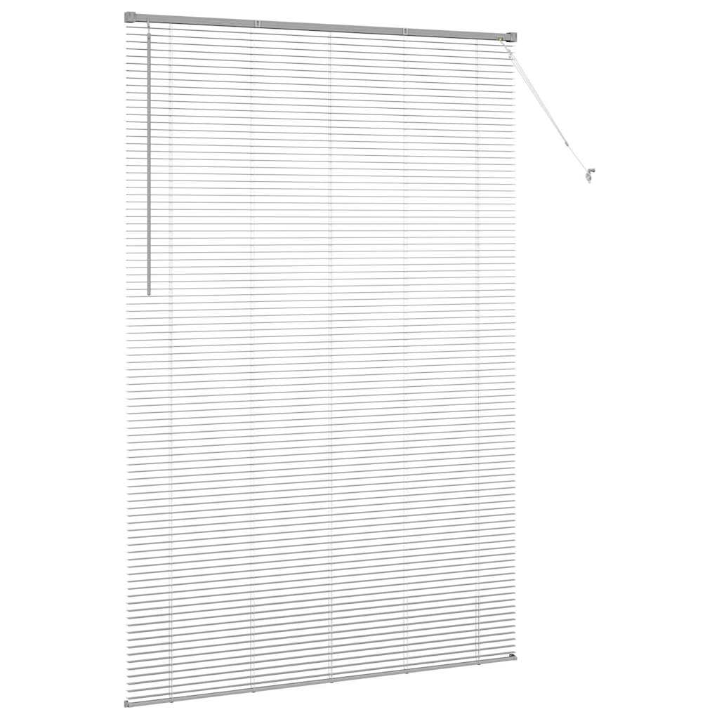 Fensterjalousie mit Vorhängen Manuell Silber Aluminium