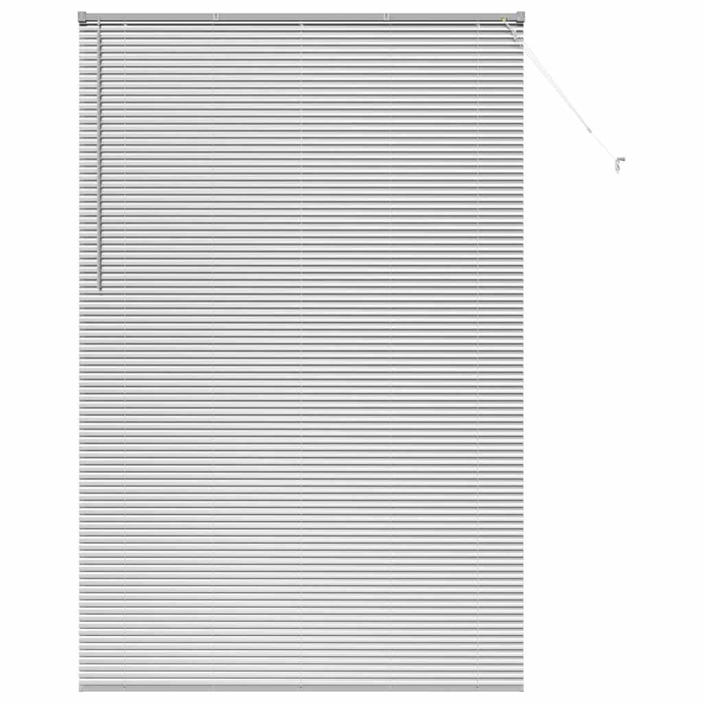Fensterjalousie mit Vorhängen Manuell Silber Aluminium
