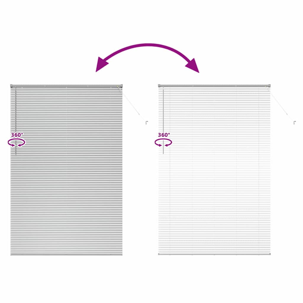 Fensterjalousie mit Vorhängen Manuell Silber Aluminium