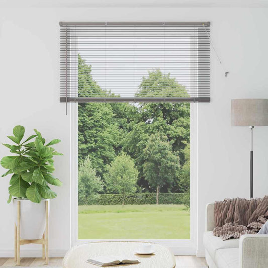 Fensterjalousie mit Vorhängen Manuell Silber Aluminium