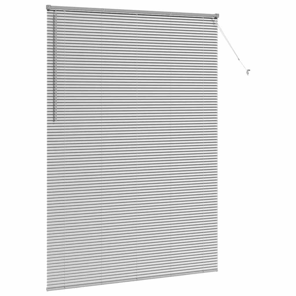 Fensterjalousie mit Vorhängen Manuell Silber Aluminium