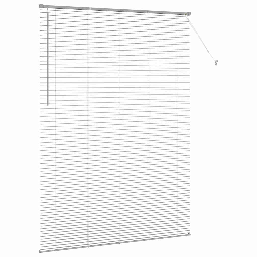 Fensterjalousie mit Vorhängen Manuell Silber Aluminium