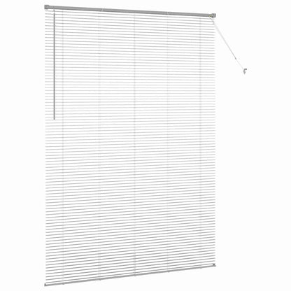 Fensterjalousie mit Vorhängen Manuell Silber Aluminium