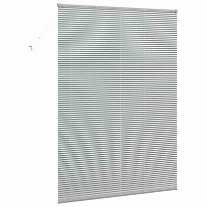 Fensterjalousie mit Vorhängen Manuell Silber Aluminium