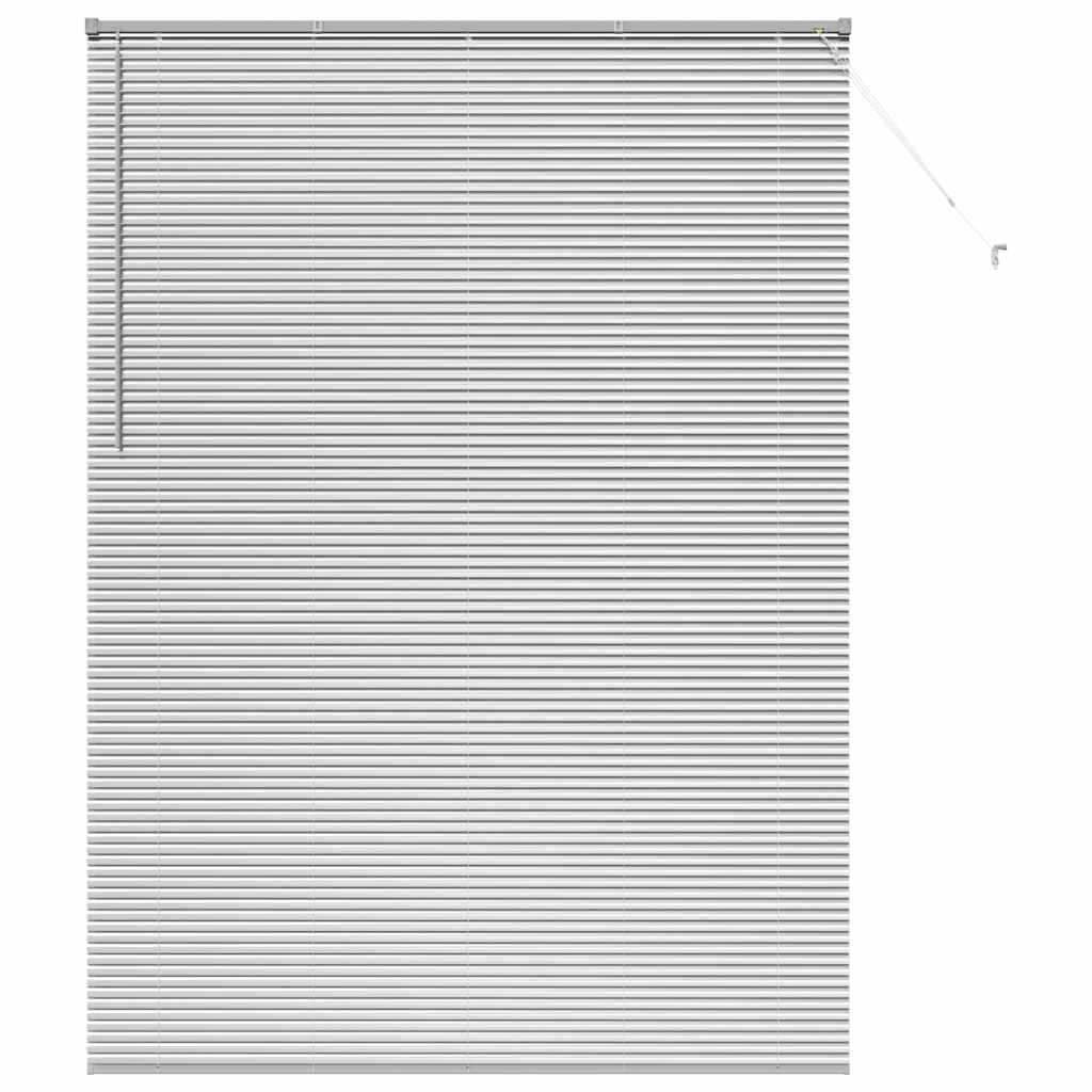 Fensterjalousie mit Vorhängen Manuell Silber Aluminium