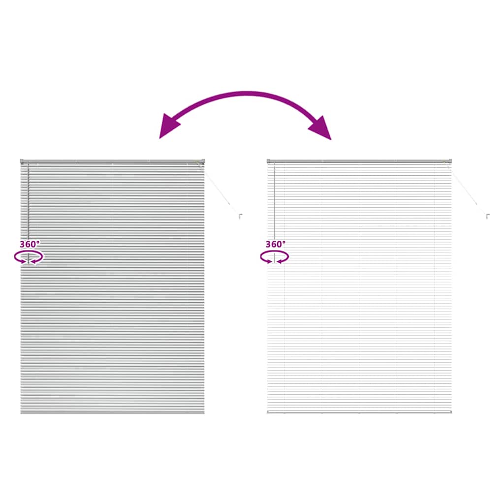 Fensterjalousie mit Vorhängen Manuell Silber Aluminium