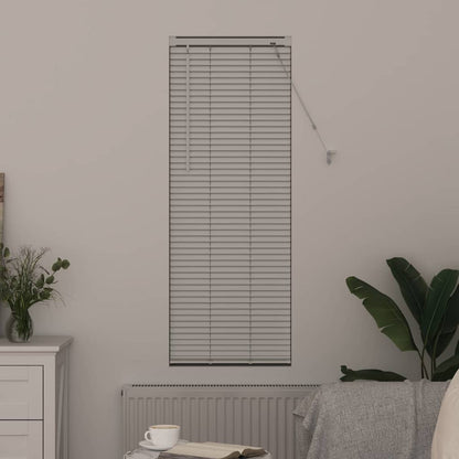 Fensterjalousie mit Vorhängen Manuell Weiß Aluminium