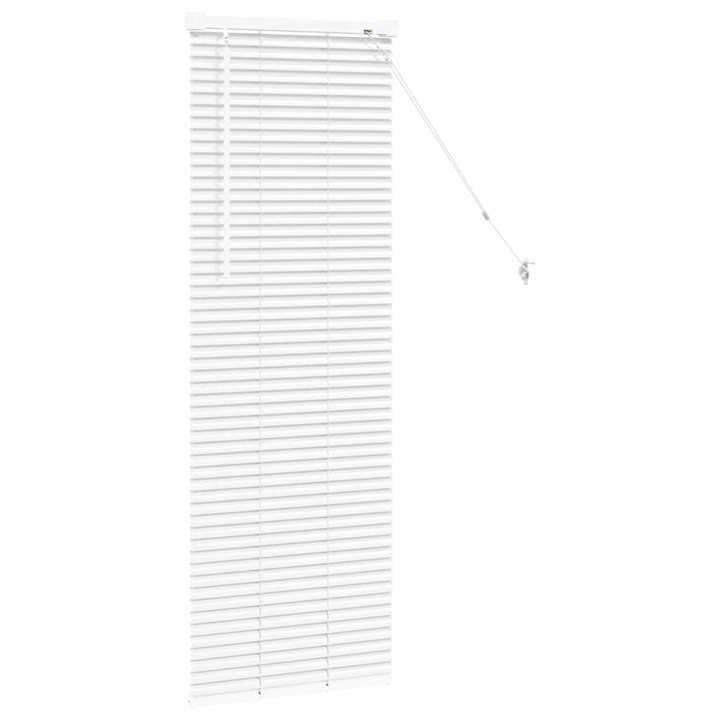 Fensterjalousie mit Vorhängen Manuell Weiß Aluminium