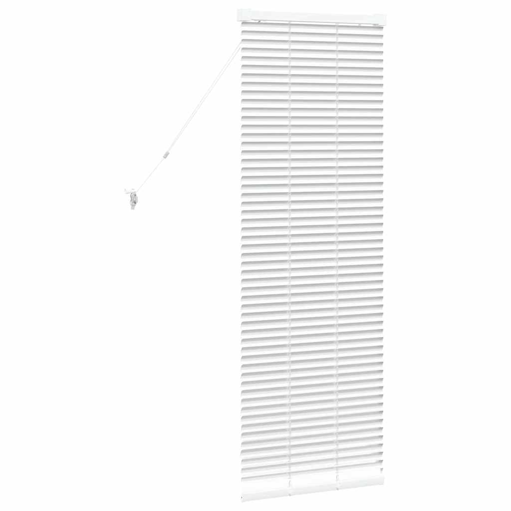 Fensterjalousie mit Vorhängen Manuell Weiß Aluminium