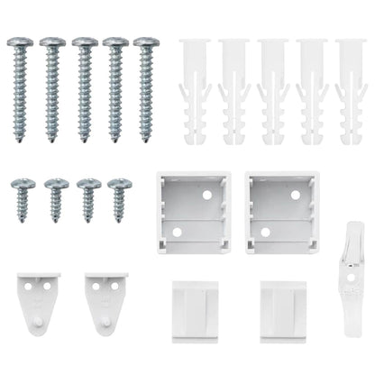 Fensterjalousie mit Vorhängen Manuell Weiß Aluminium