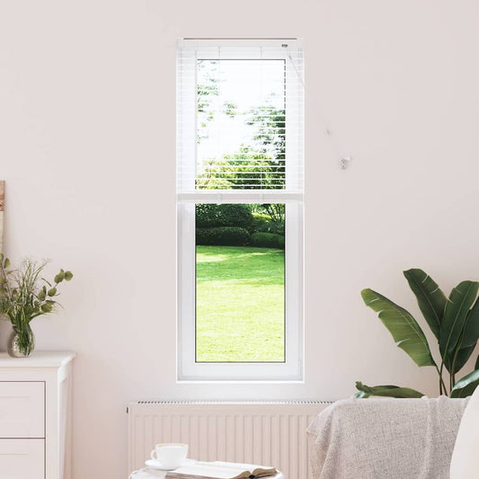 Fensterjalousie mit Vorhängen Manuell Weiß Aluminium