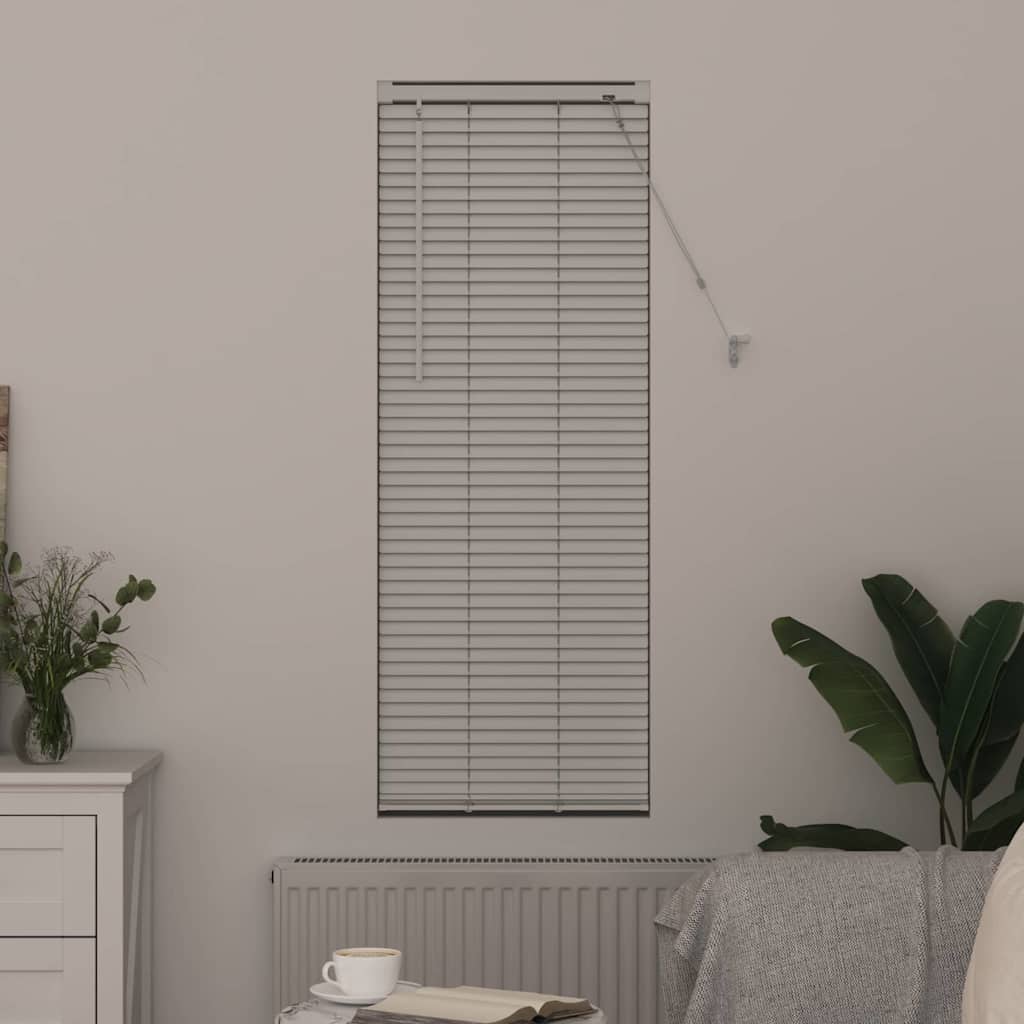 Fensterjalousie mit Vorhängen Manuell Weiß Aluminium