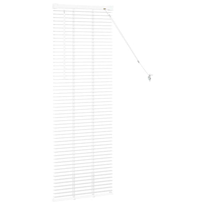Fensterjalousie mit Vorhängen Manuell Weiß Aluminium