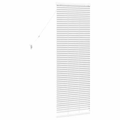Fensterjalousie mit Vorhängen Manuell Weiß Aluminium