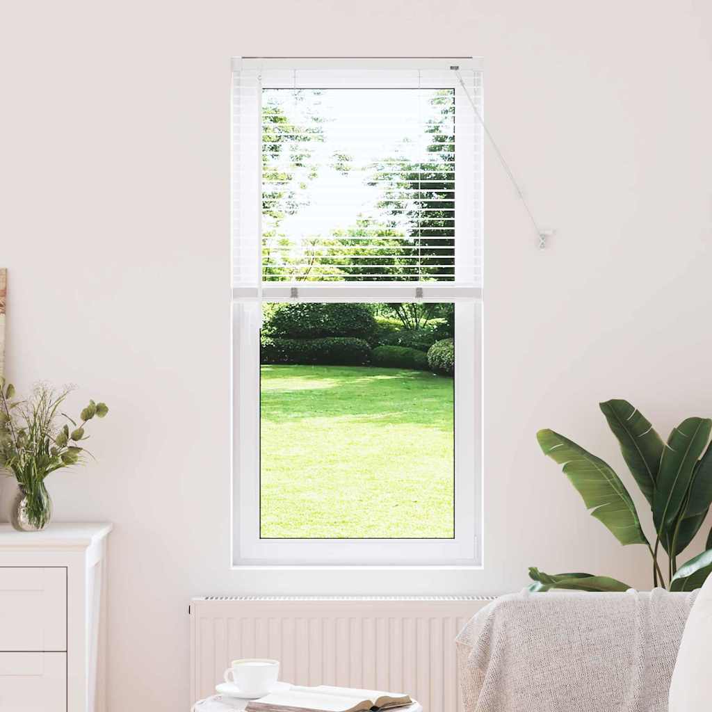 Fensterjalousie mit Vorhängen Manuell Weiß Aluminium
