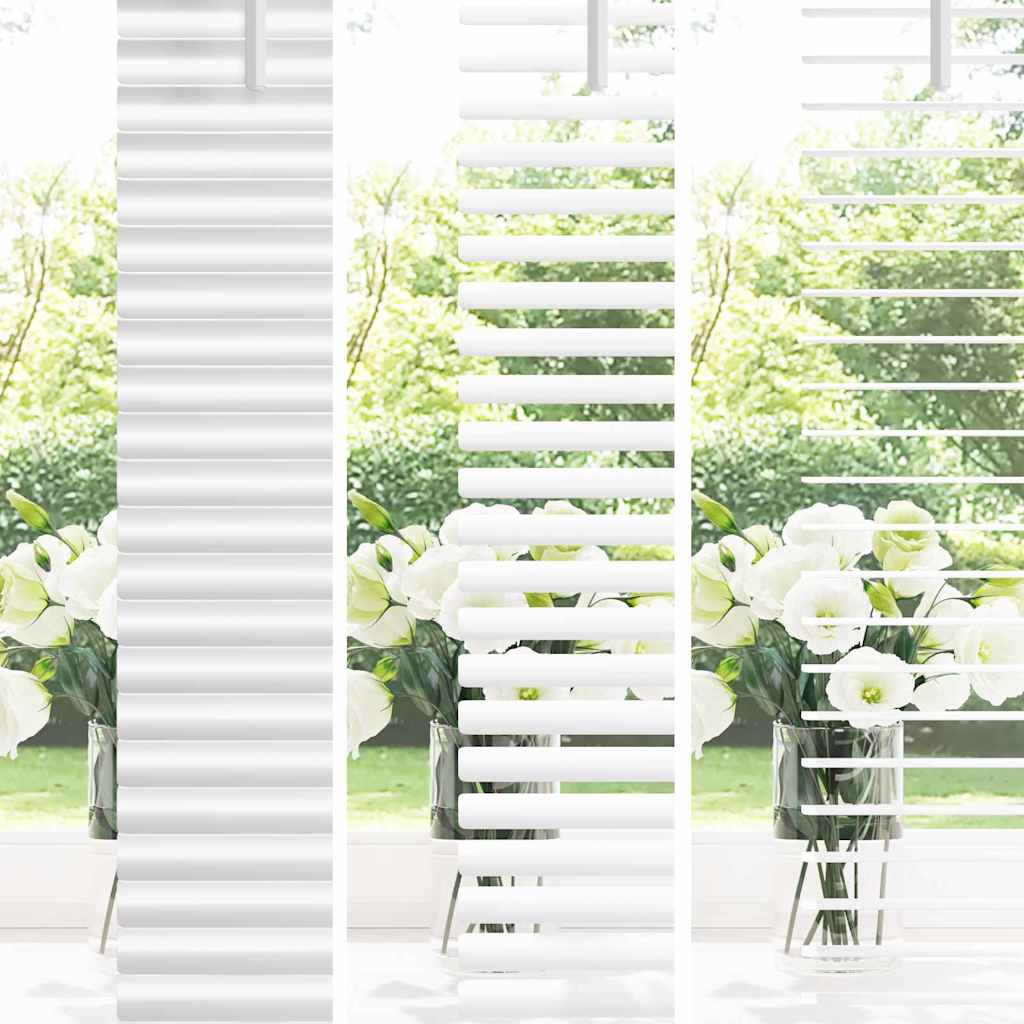 Fensterjalousie mit Vorhängen Manuell Weiß Aluminium