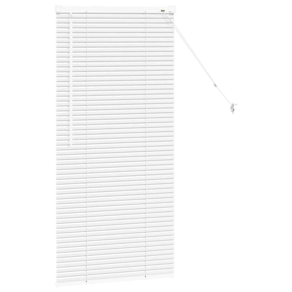 Fensterjalousie mit Vorhängen Manuell Weiß Aluminium