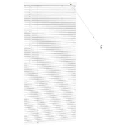 Fensterjalousie mit Vorhängen Manuell Weiß Aluminium