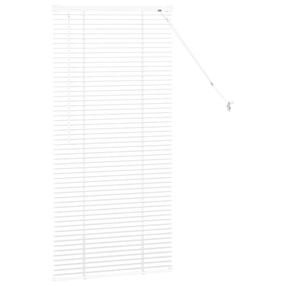 Fensterjalousie mit Vorhängen Manuell Weiß Aluminium