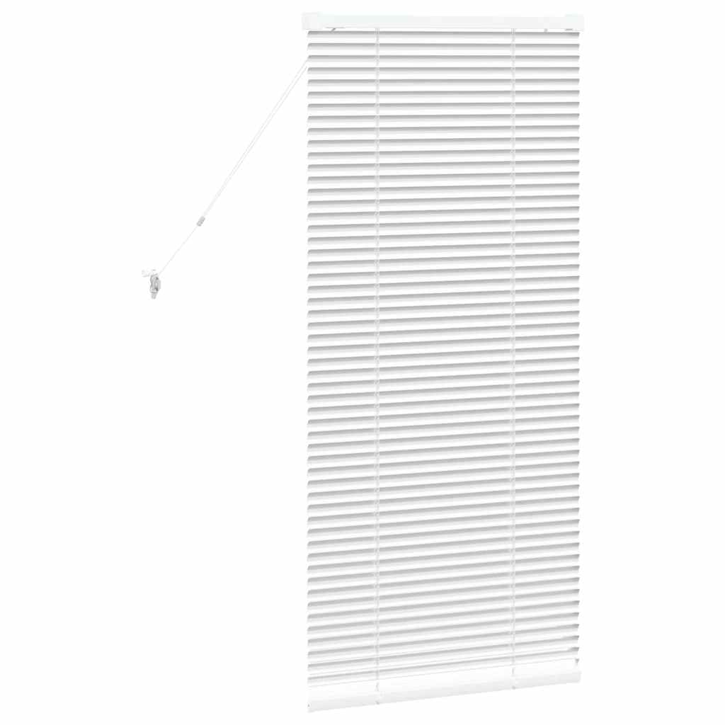 Fensterjalousie mit Vorhängen Manuell Weiß Aluminium