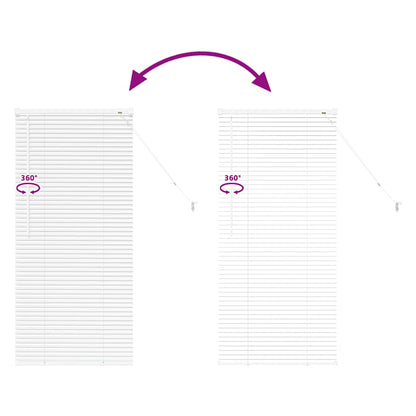 Fensterjalousie mit Vorhängen Manuell Weiß Aluminium