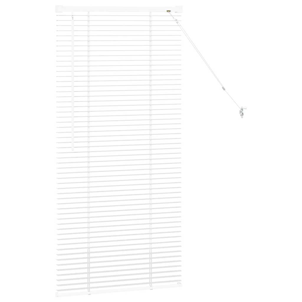 Fensterjalousie mit Vorhängen Manuell Weiß Aluminium