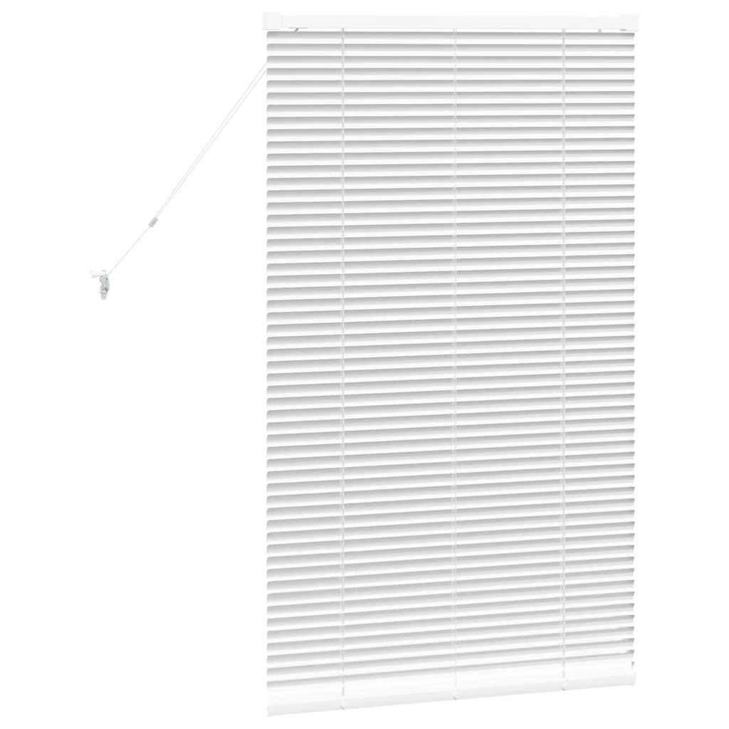 Fensterjalousie mit Vorhängen Manuell Weiß Aluminium