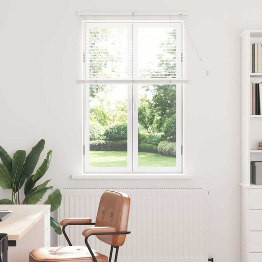Fensterjalousie mit Vorhängen Manuell Weiß Aluminium