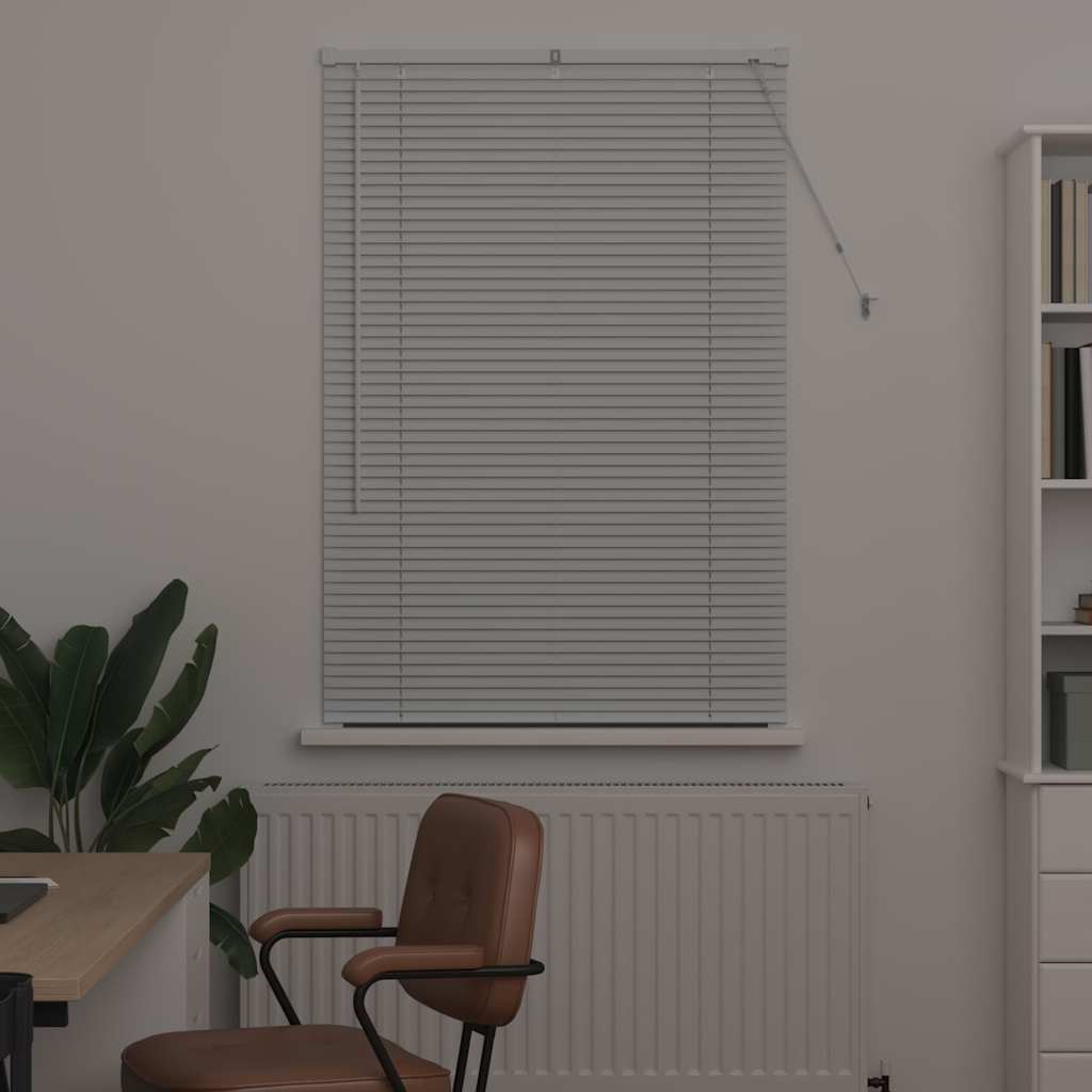Fensterjalousie mit Vorhängen Manuell Weiß Aluminium