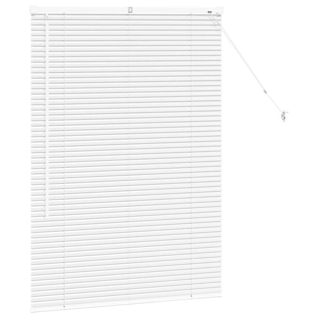 Fensterjalousie mit Vorhängen Manuell Weiß Aluminium