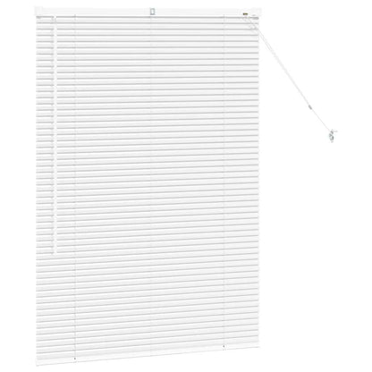 Fensterjalousie mit Vorhängen Manuell Weiß Aluminium