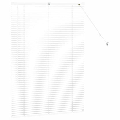 Fensterjalousie mit Vorhängen Manuell Weiß Aluminium
