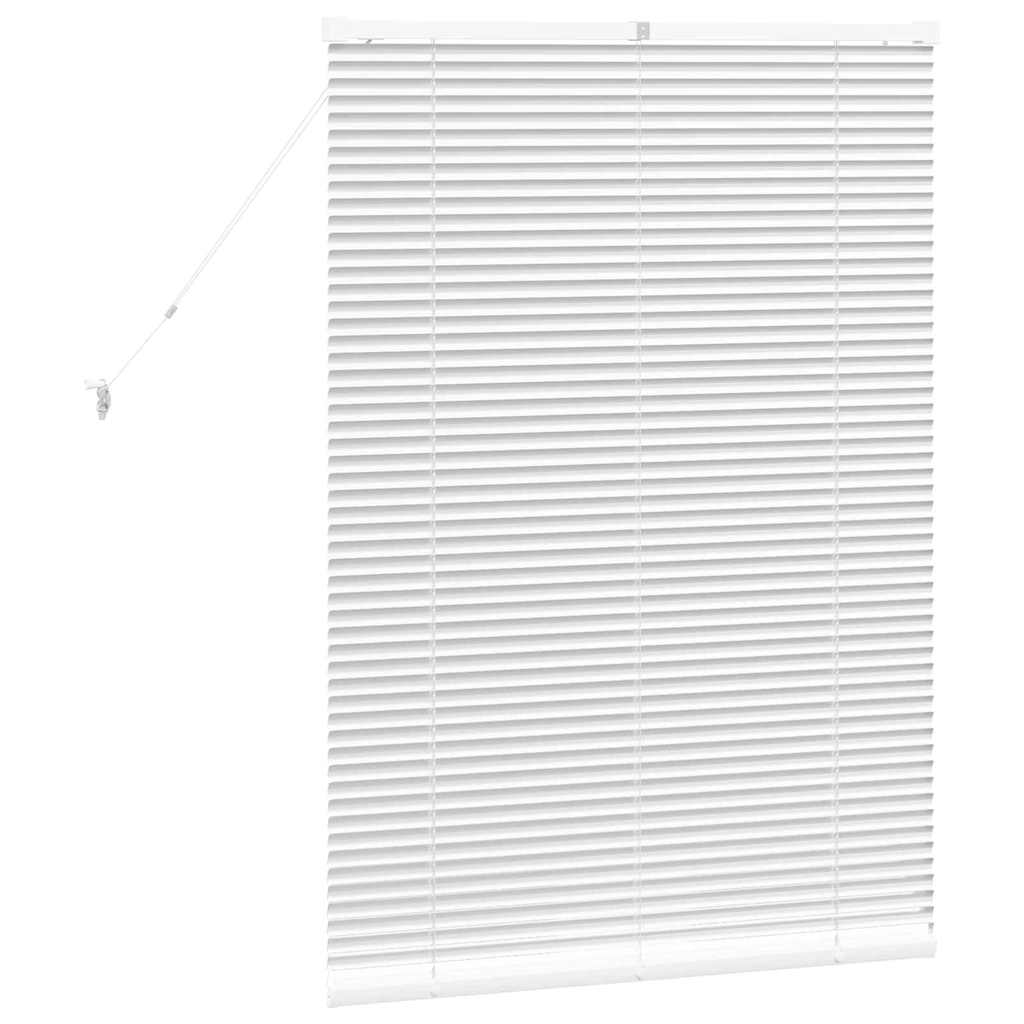 Fensterjalousie mit Vorhängen Manuell Weiß Aluminium