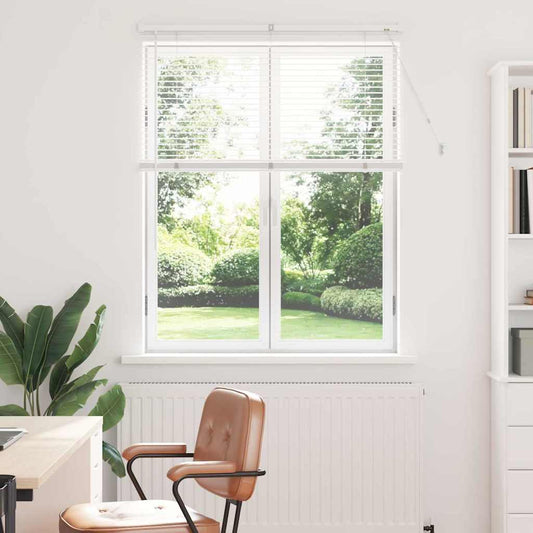 Fensterjalousie mit Vorhängen Manuell Weiß Aluminium
