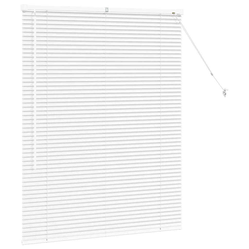 Fensterjalousie mit Vorhängen Manuell Weiß Aluminium