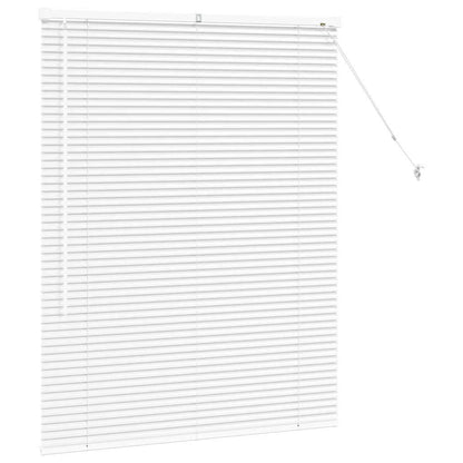 Fensterjalousie mit Vorhängen Manuell Weiß Aluminium