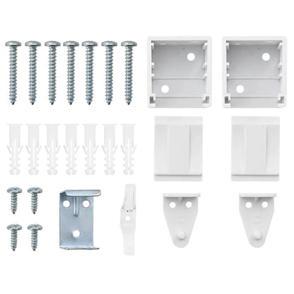 Fensterjalousie mit Vorhängen Manuell Weiß Aluminium