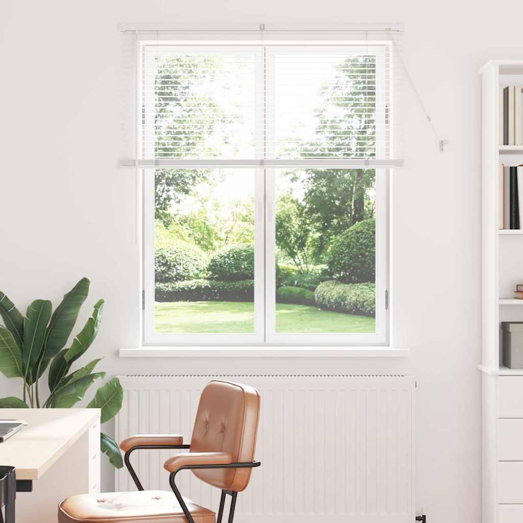 Fensterjalousie mit Vorhängen Manuell Weiß Aluminium