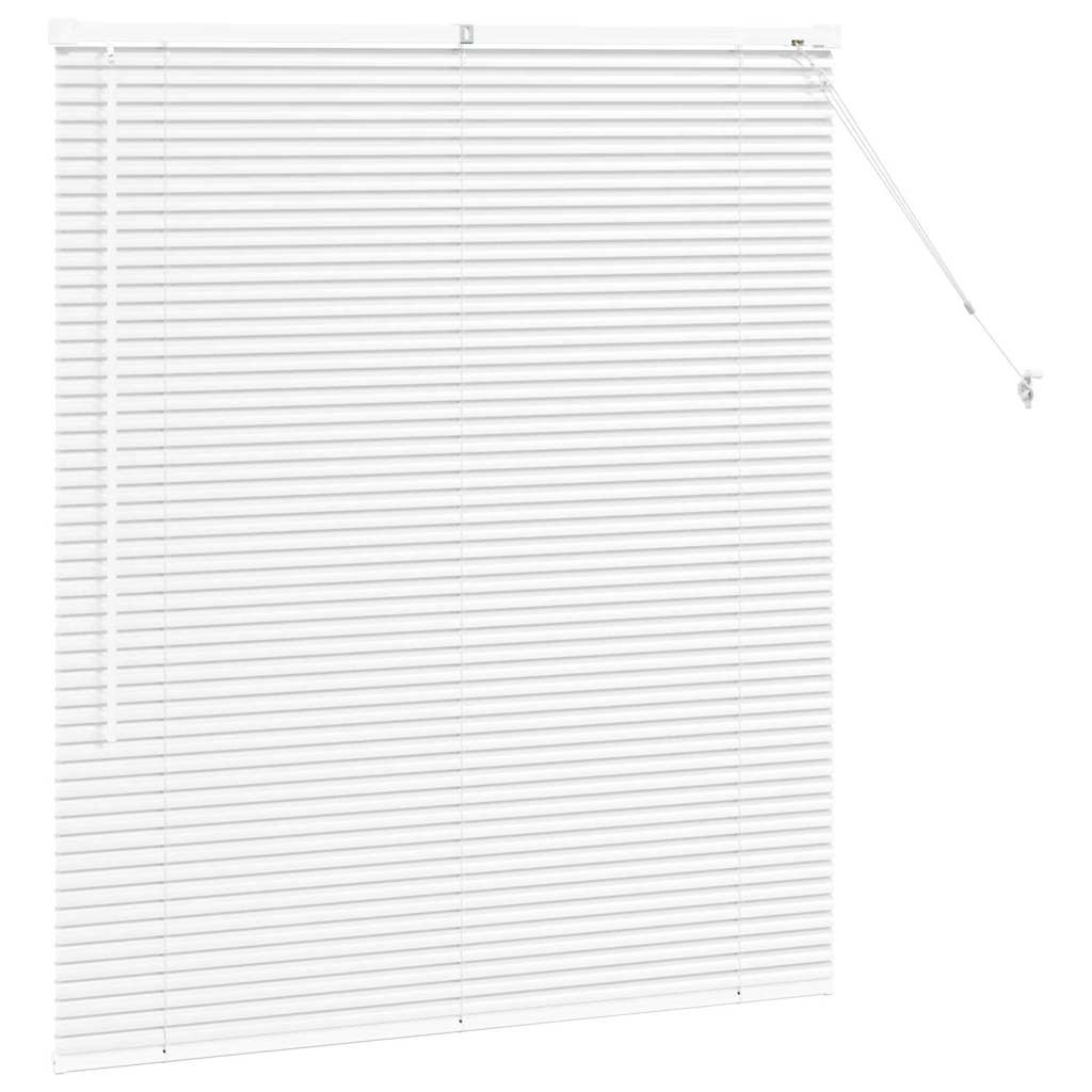 Fensterjalousie mit Vorhängen Manuell Weiß Aluminium