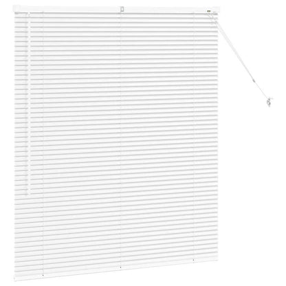 Fensterjalousie mit Vorhängen Manuell Weiß Aluminium